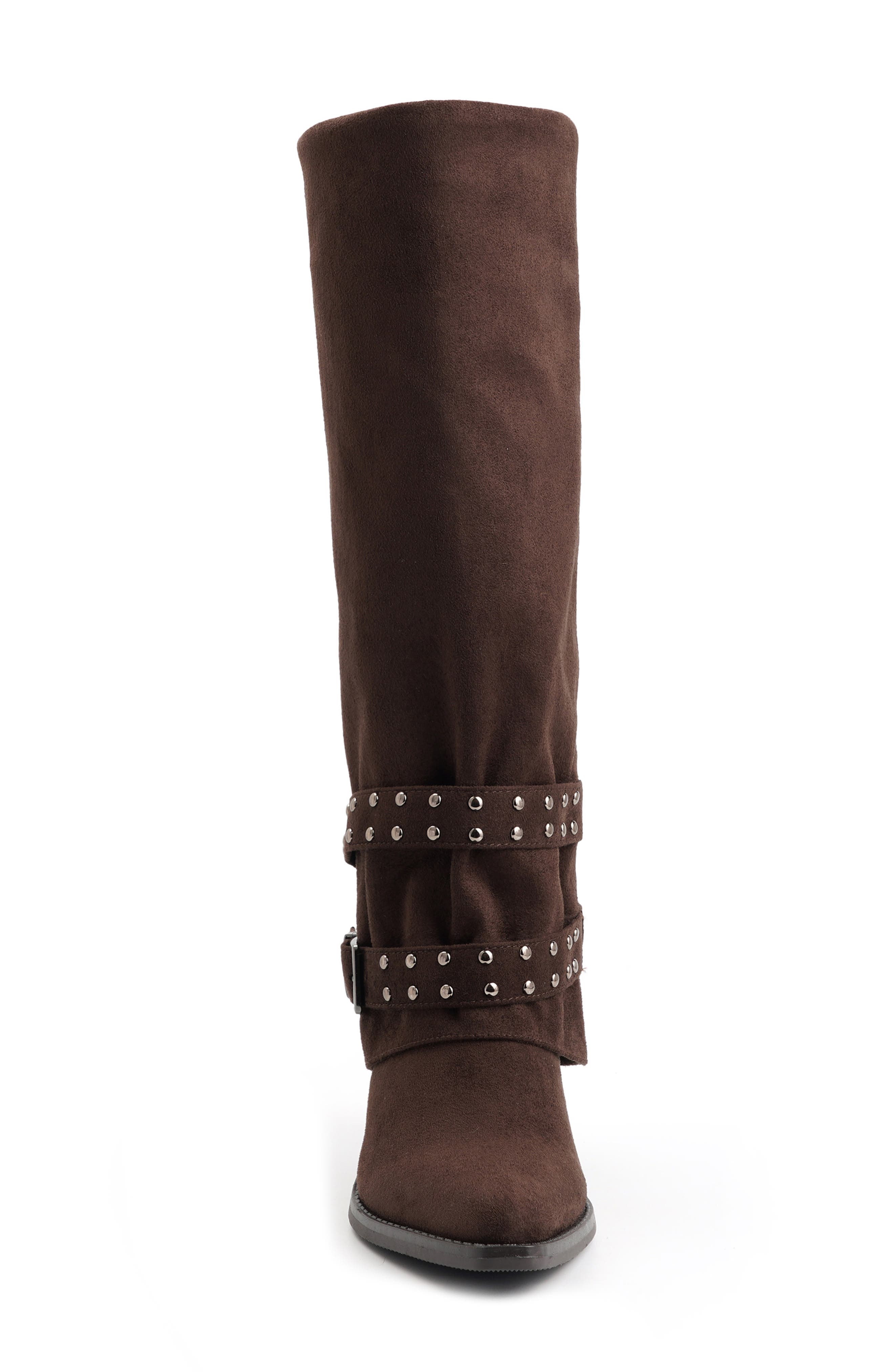 Bradley Faux Leather Tall Boot, Alternate, color, BROWN