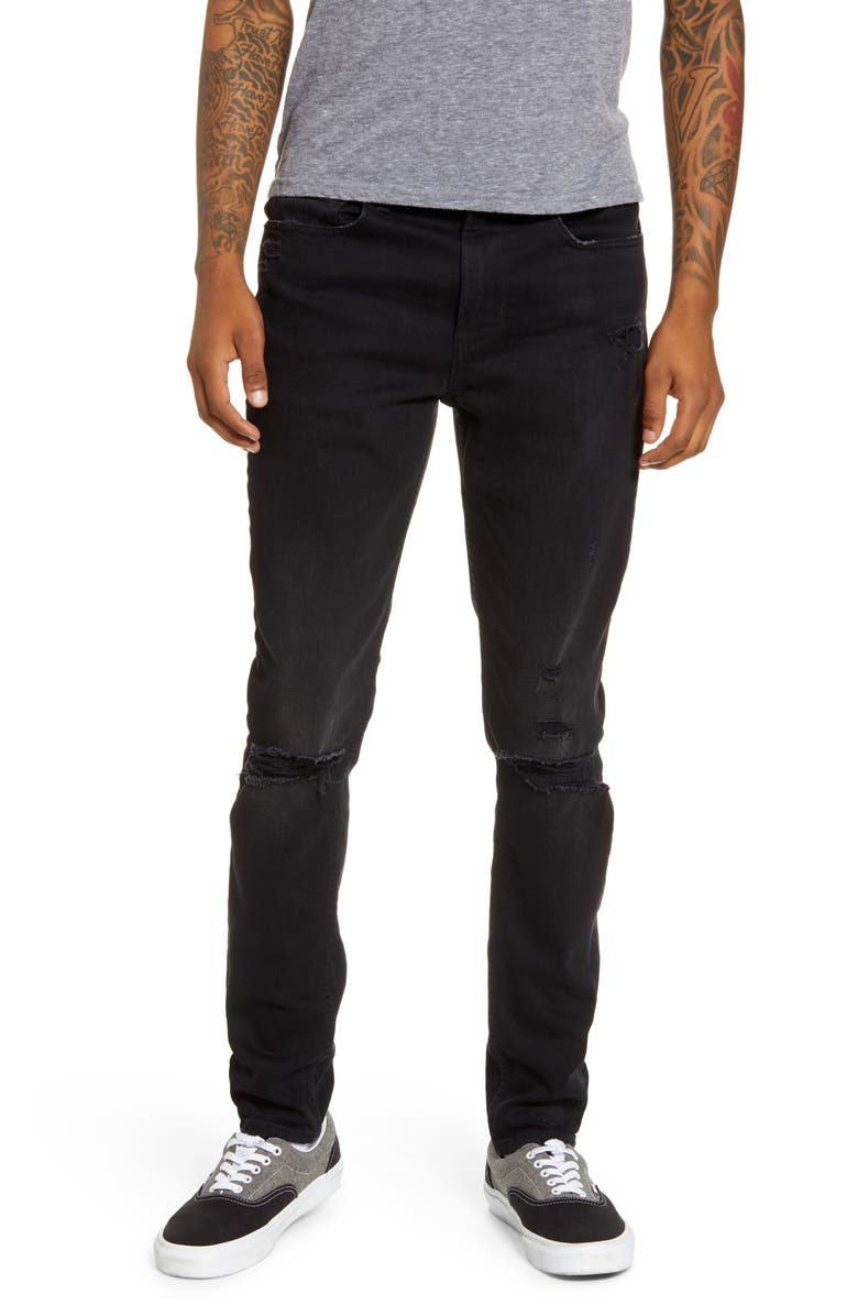 Hudson Jeans Zack Ripped Skinny Fit Jeans, Main, color, Keeper