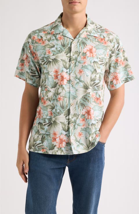 Coastal Ease Rivera Gardens Floral Camp Shirt
