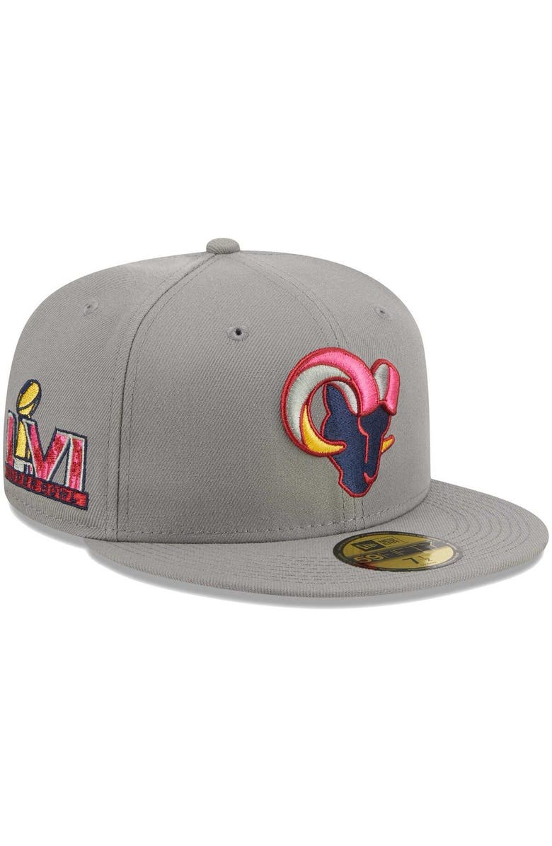New Era Men's New Era Gray Los Angeles Rams Color Pack 59FIFTY Fitted Hat, Alternate, color, Gray
