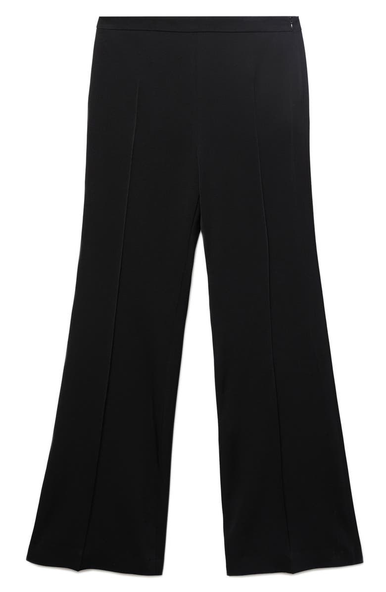 MANGO Long Flare Leg Pants, Alternate, color, Black
