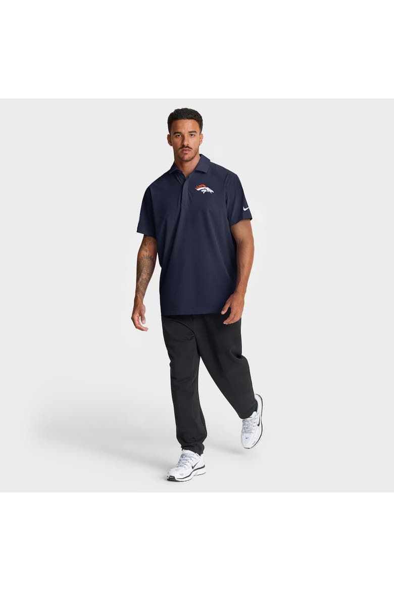 Men's Nike Navy Denver Broncos Sideline City Pride Woven Performance Polo, Alternate, color, Navy