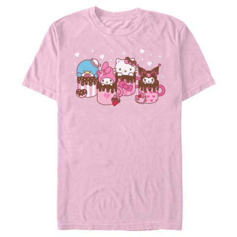 Men's Hello Kitty Lovely Mug Friends  Graphic T-Shirt