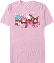 Hello Kitty Men's Hello Kitty Lovely Mug Friends Graphic T-Shirt