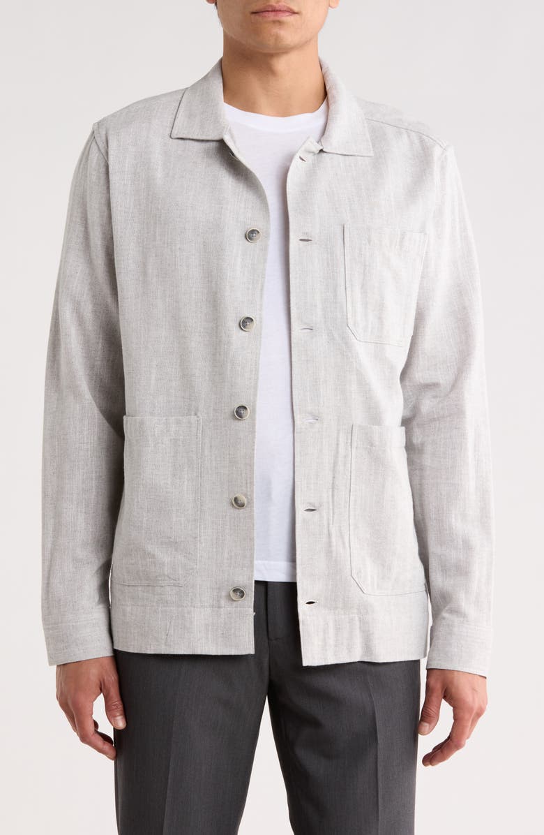 Robert Barakett Percy Overshirt, Main, color, Grey