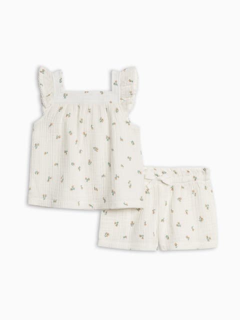 Organic Louise Muslin Tank and Short Set (Toddler & Little Kids)
