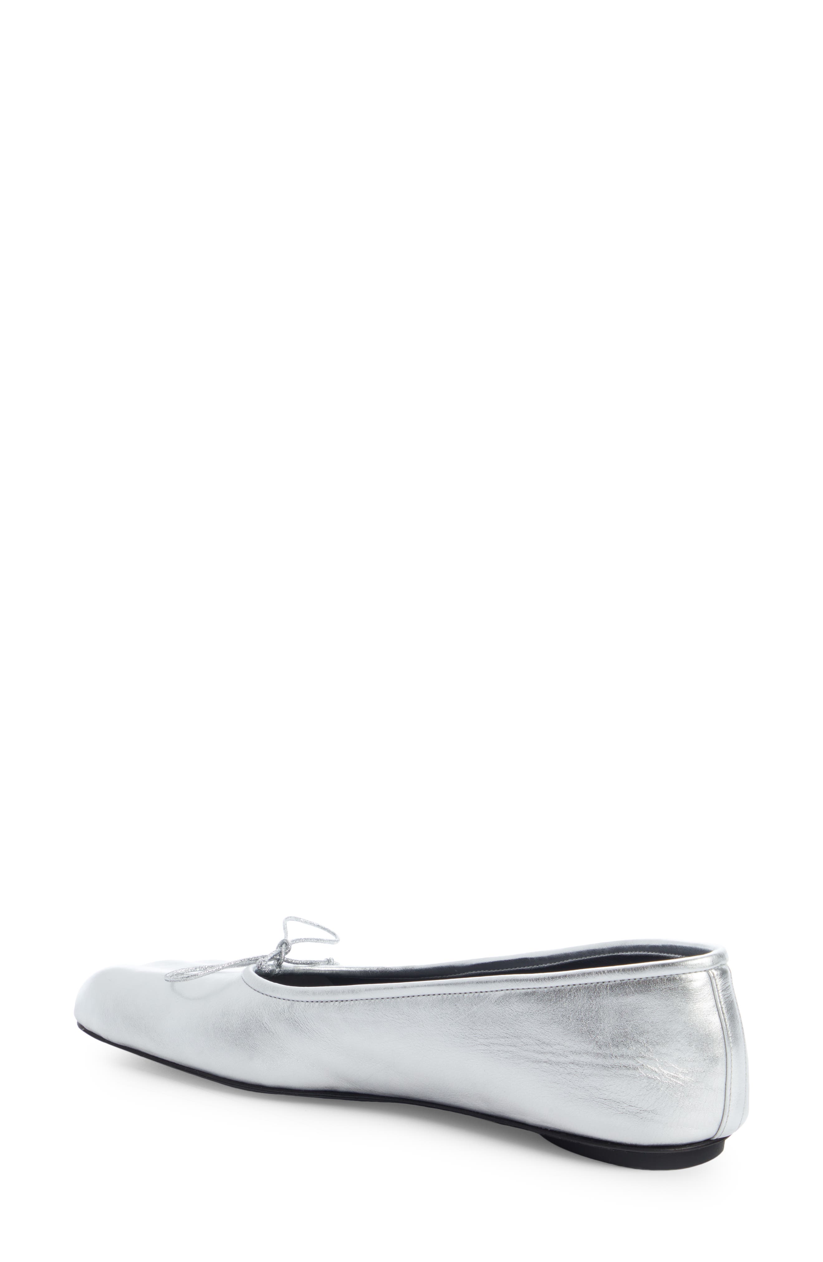 Balenciaga Fetish Metallic Ballerina Flat, Alternate, color, 