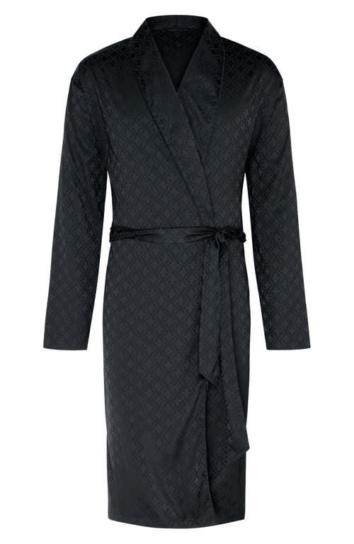 Savage X Fenty Savage X Satin Jacquard Robe In Black