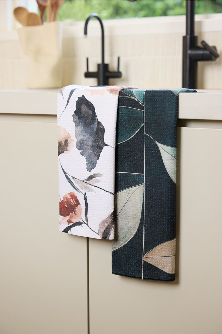 Kitchen Tea Towel Set, Alternate, color, Moody Organic