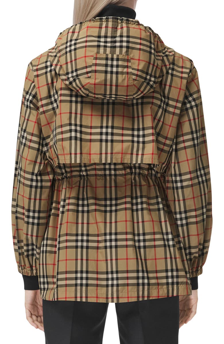 Burberry Binham Check Hooded Jacket, Alternate, color, 