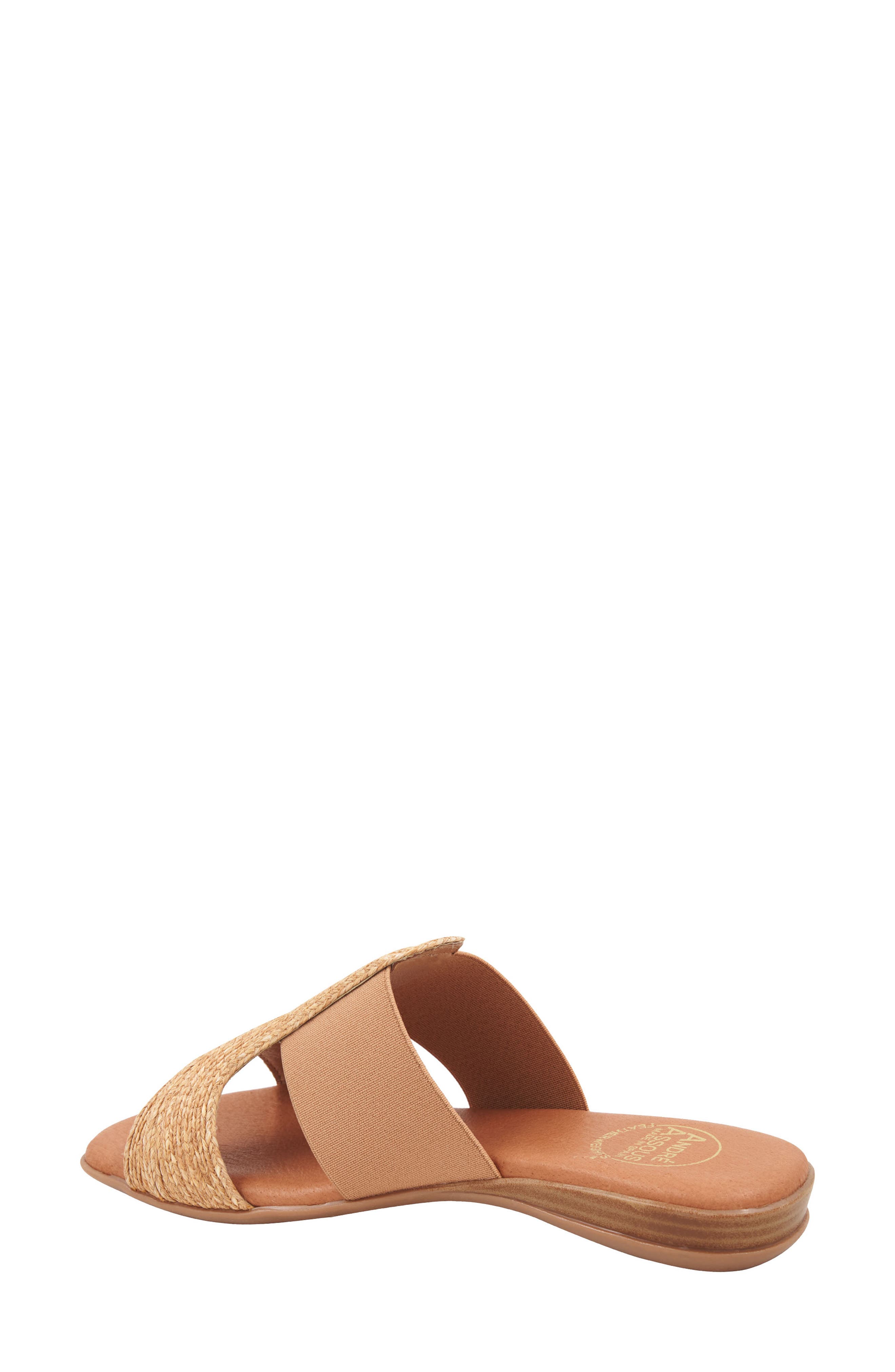 André Assous Noor Raffia Slide Sandal, Alternate, color, Beige/ Beige
