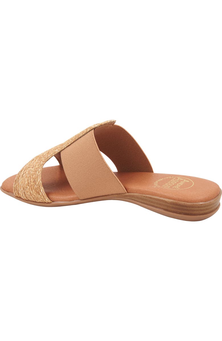André Assous Noor Raffia Slide Sandal, Alternate, color, Beige/ Beige