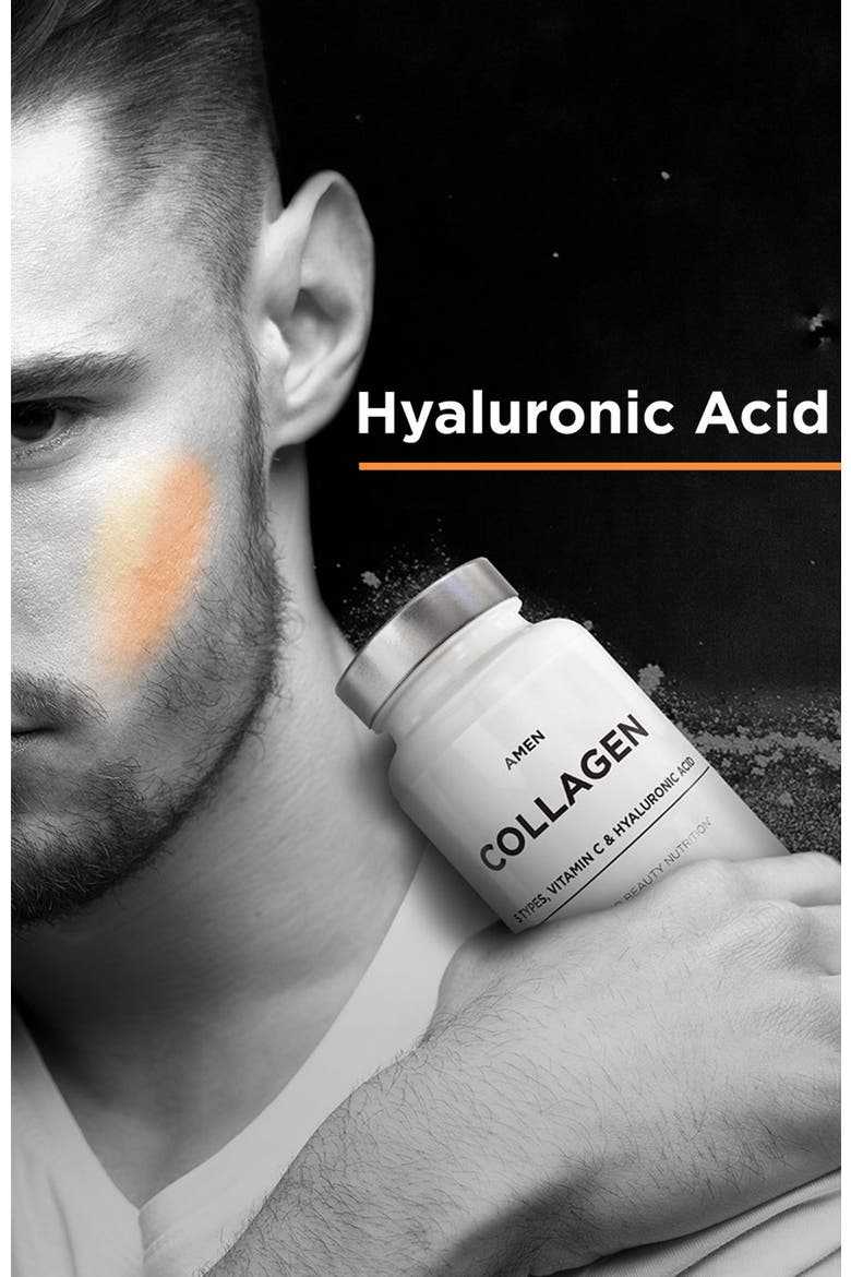 Amen Collagen Peptides + Hyaluronic Acid & Vitamin C, Alternate, color, White