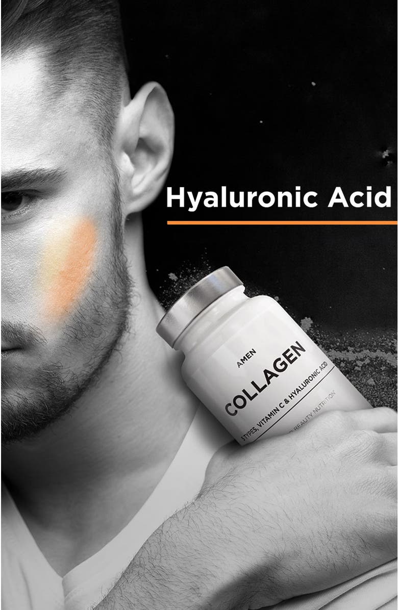 Codeage Amen Collagen Peptides + Hyaluronic Acid & Vitamin C, Alternate, color, White