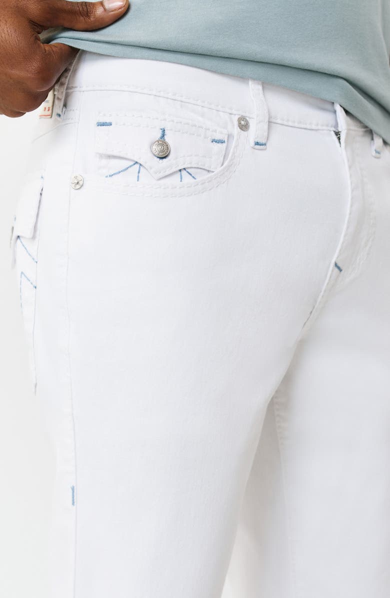 True Religion Rocco Big T Snap Flap Shorts, Alternate, color, Optic White