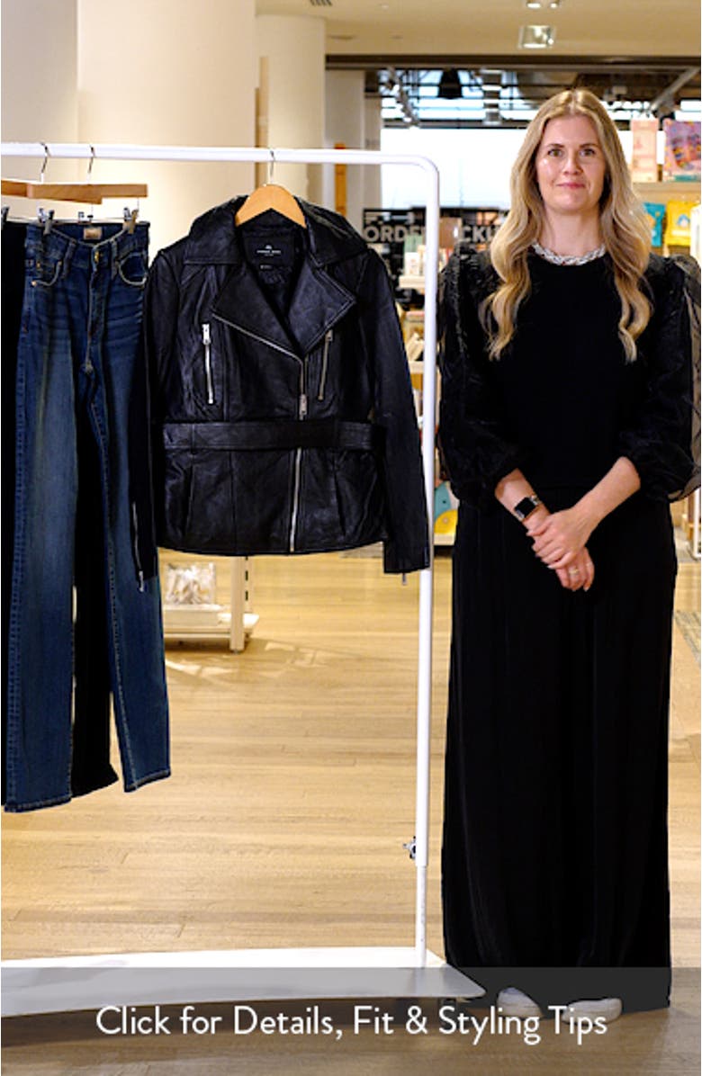 Violet Leather Trench Jacket, sales video thumbnail