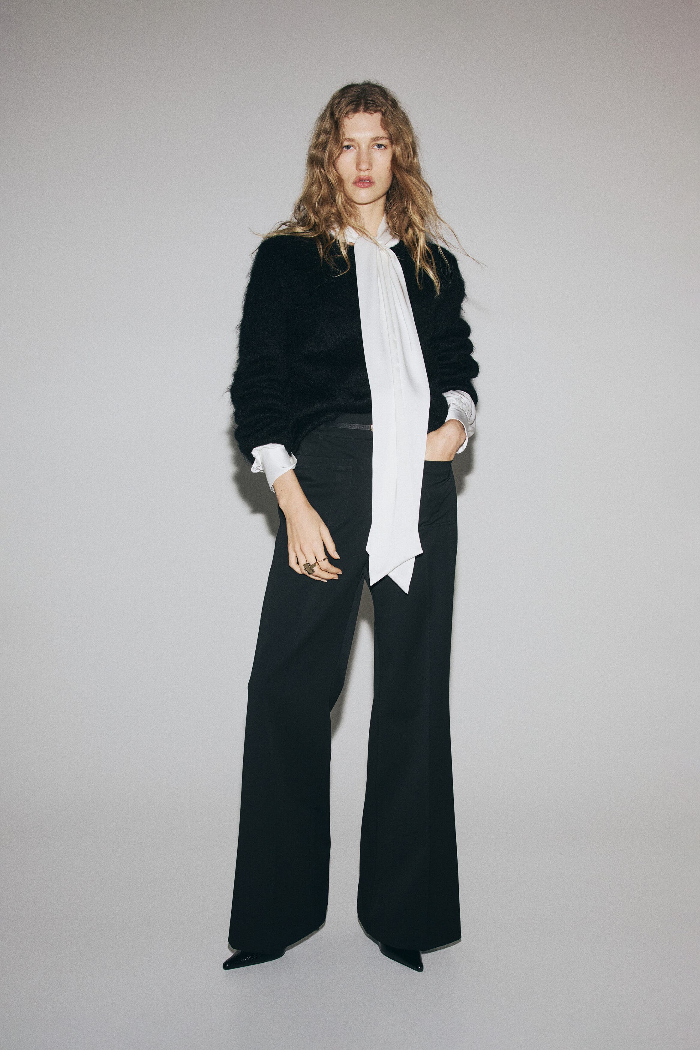 Flared Belted Trousers - image 2