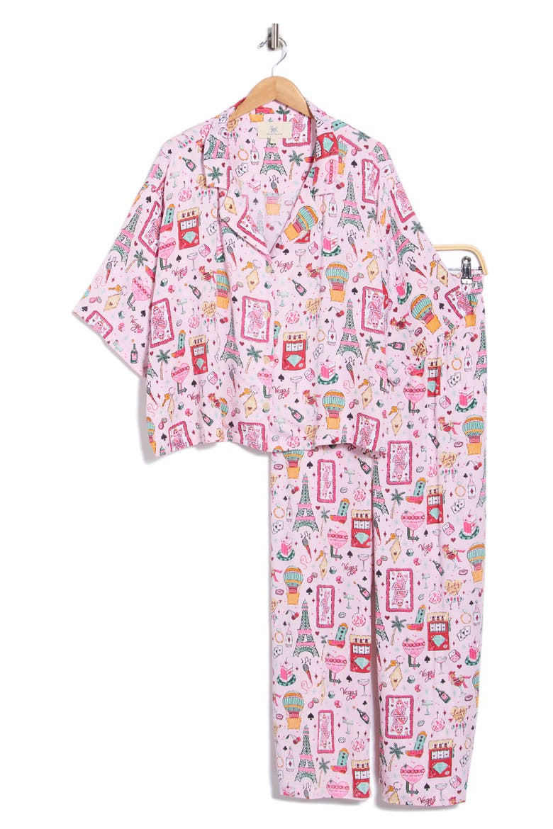 Wildest Dreams Satin Pajamas, Main, color, LUCKY PINK