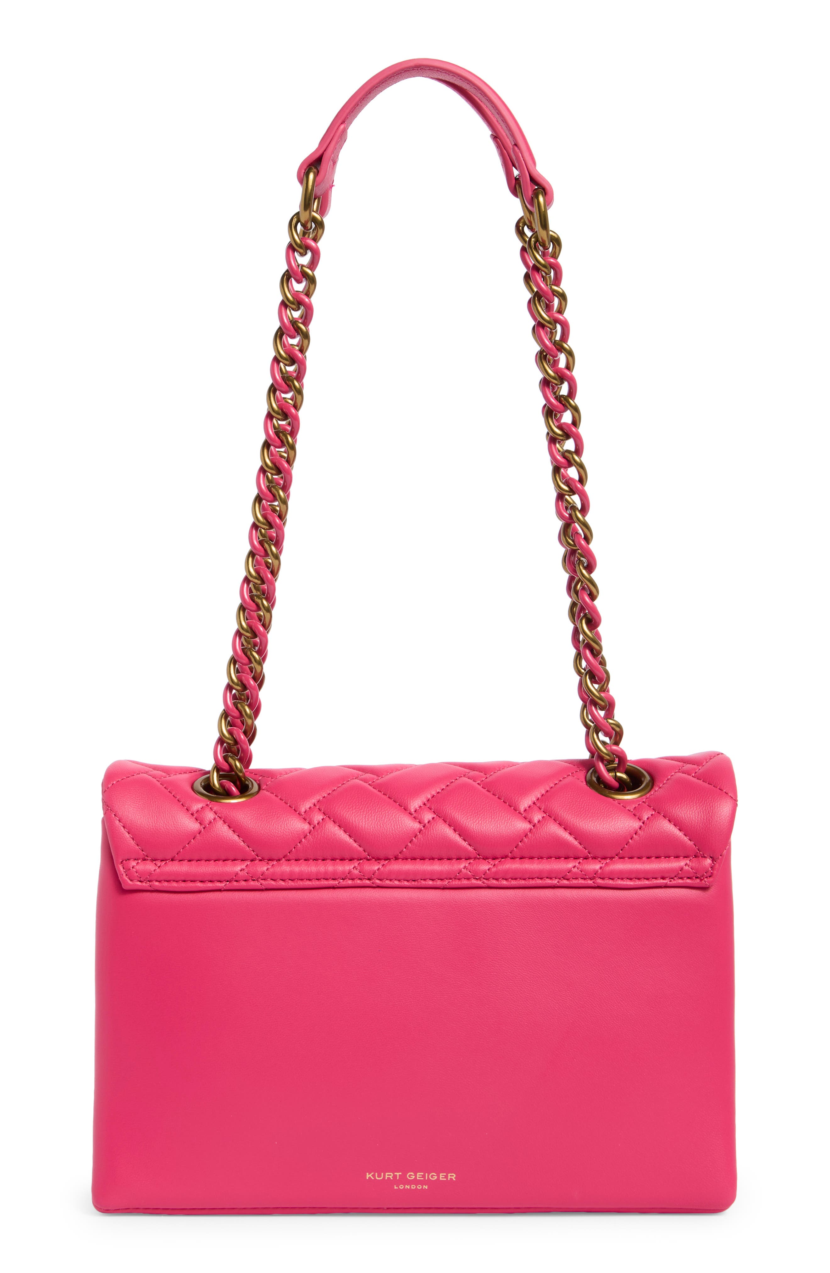 Kurt Geiger London Kensington Quilted Convertible Shoulder Bag, Alternate, color, Pink Comb
