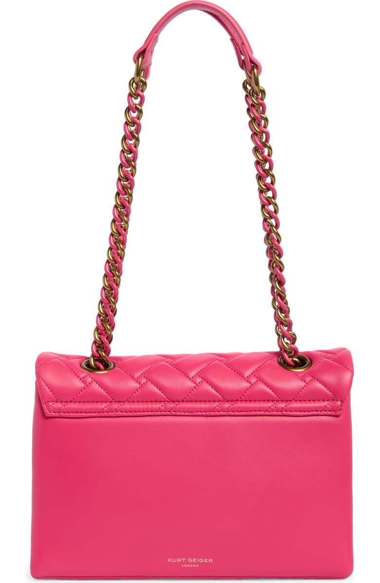 Kurt Geiger London Kensington Quilted Convertible Shoulder Bag, Alternate, color, Pink Comb