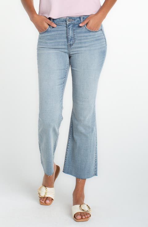 Hannah Raw Hem Crop Flare Jeans (Temescal)