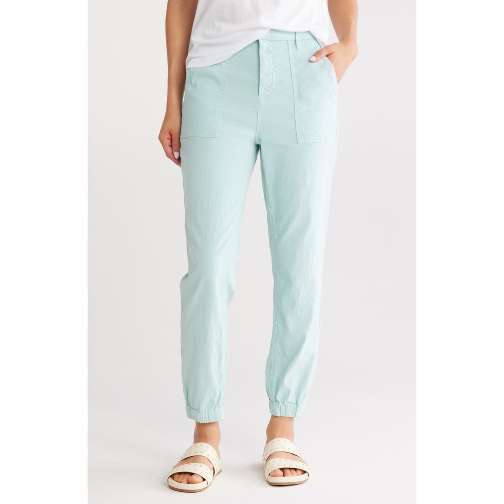 Frank & Eileen Stretch Cotton & Linen Utility Joggers In Blue