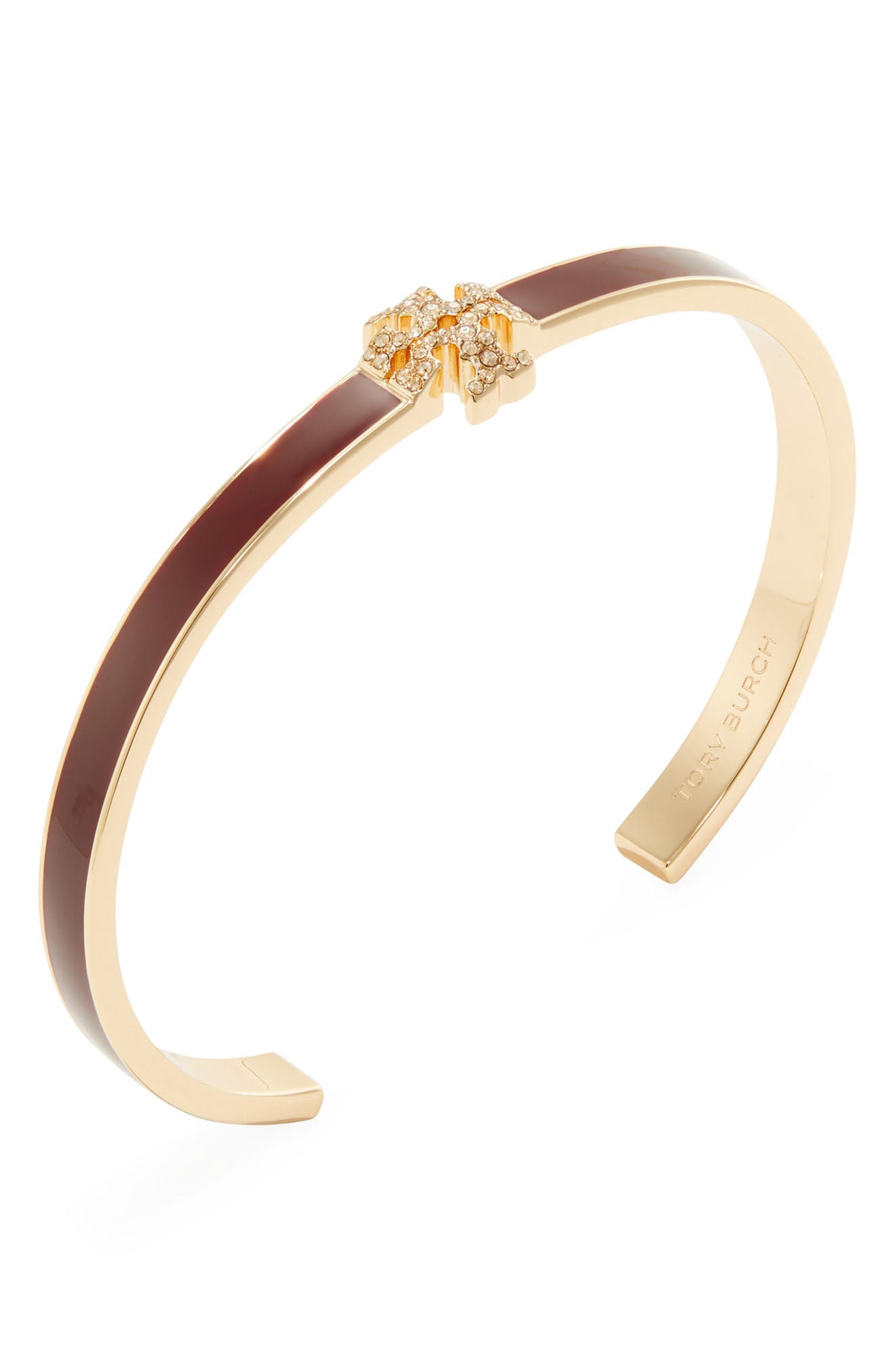 Tory Burch Icon Enamel and Pavé Cuff (Women) | Nordstrom
