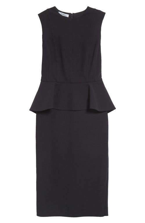 Max Mara Cosmos Sleeveless Knit Peplum Dress In Black