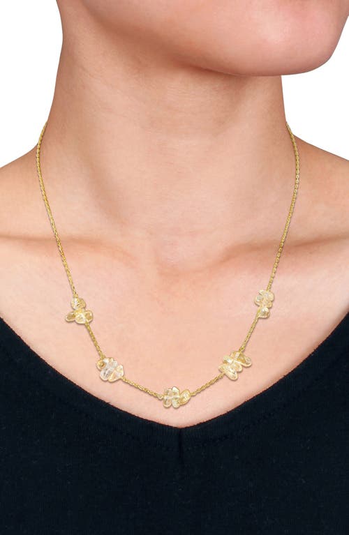 Delmar Gemstone Station Necklace In Gold
