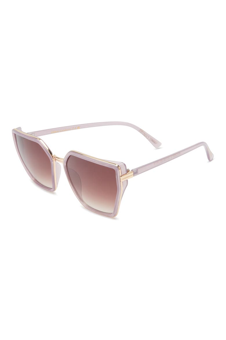 58mm Gradient Cat Eye Sunglasses, Alternate, color, ROSE