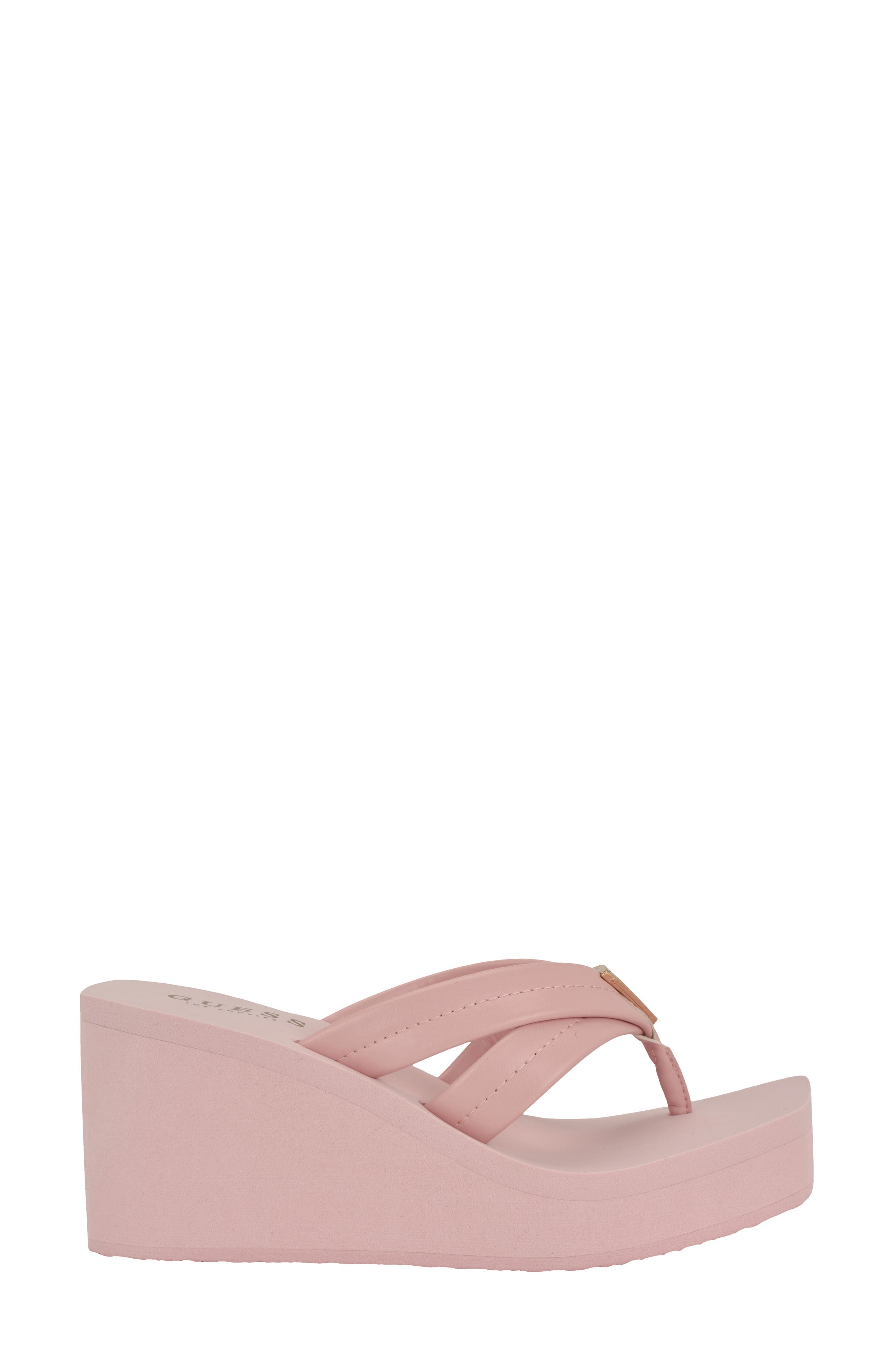 GUESS Sarlow Platform Wedge Sandal, Alternate, color, Light Pink