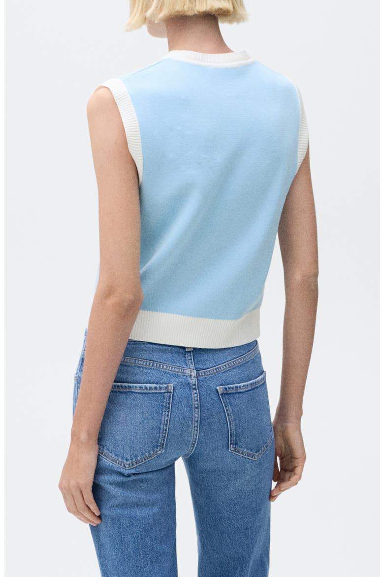 Knit Waistcoat, Alternate, color, TURQUOISE