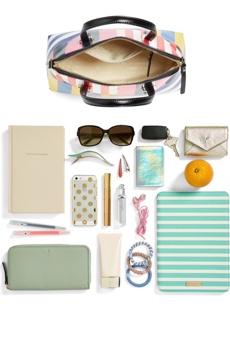 Kate Spade New York 'flag stripes maise' satchel, Alternate, color,