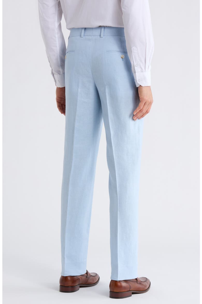 Trim Fit Linen Suit Separates Dress Pants, Alternate, color, BLUE CELESTIAL