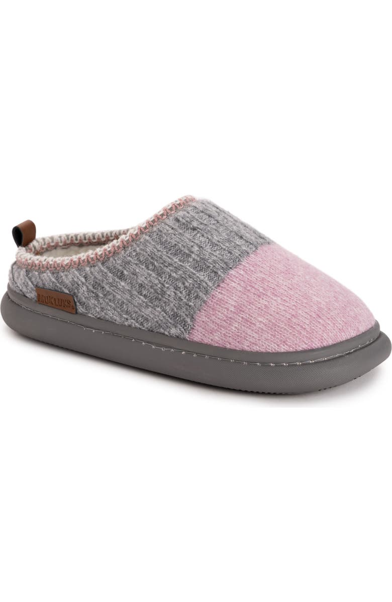 MUK LUKS Rye Faux Shearling Lined Clog, Main, color, Grey