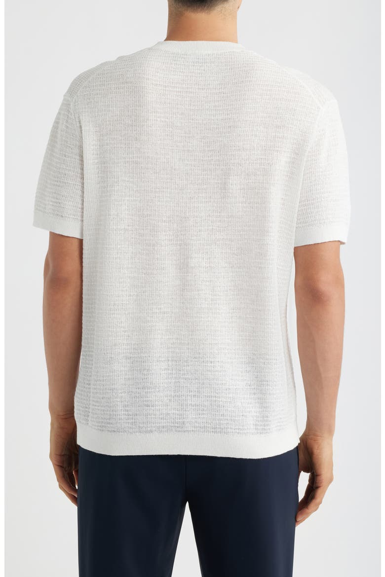 Kolben Pacific Short Sleeve Textured Knit Sweater, Alternate, color, WINTER IVORY