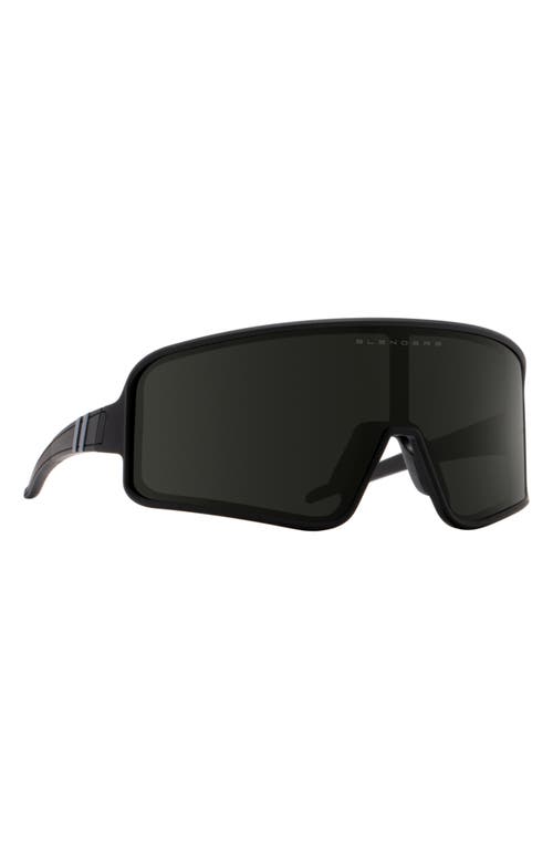 Blenders Eyewear Eclipse 133mm Polarized Shield Sunglasses In Black