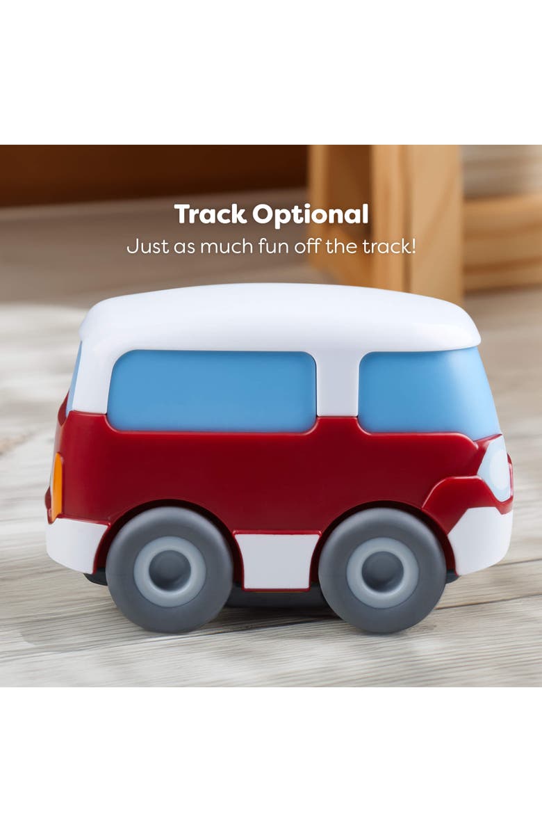 HABA Toddler Car Toy with Momentum Motor - Kullerbu Red Mini Bus, Push and Go Cars for Kids Ages 3-5, Bus Toys for Ages 2 Years Old and Up, Alternate, color, Multi
