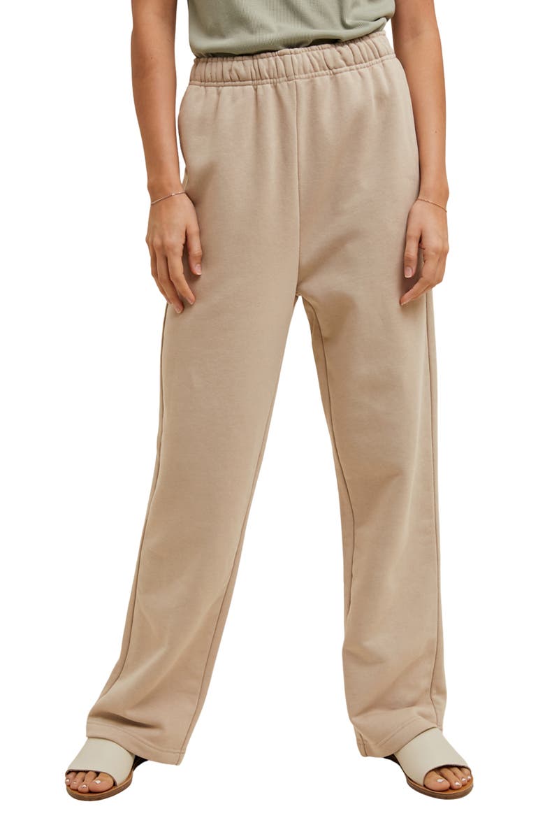 Straight Leg Sweatpants, Main, color, TAUPE