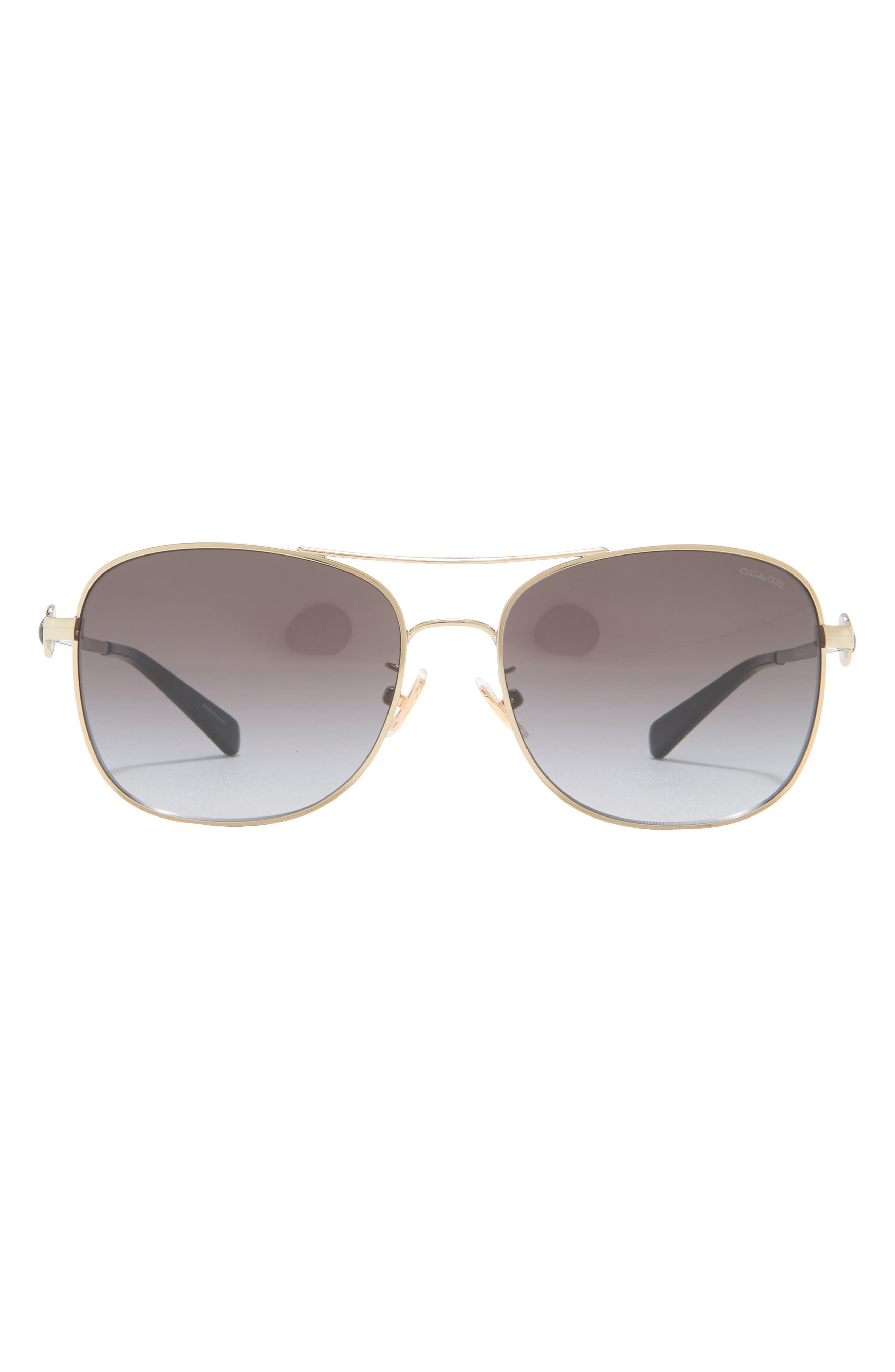 COACH 56mm Rectangle Downtown Sunglasses