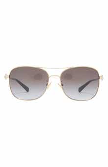 COACH 56mm Rectangle Downtown Sunglasses