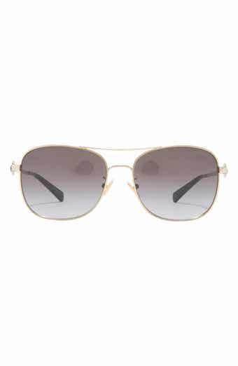 COACH 56mm Rectangle Downtown Sunglasses
