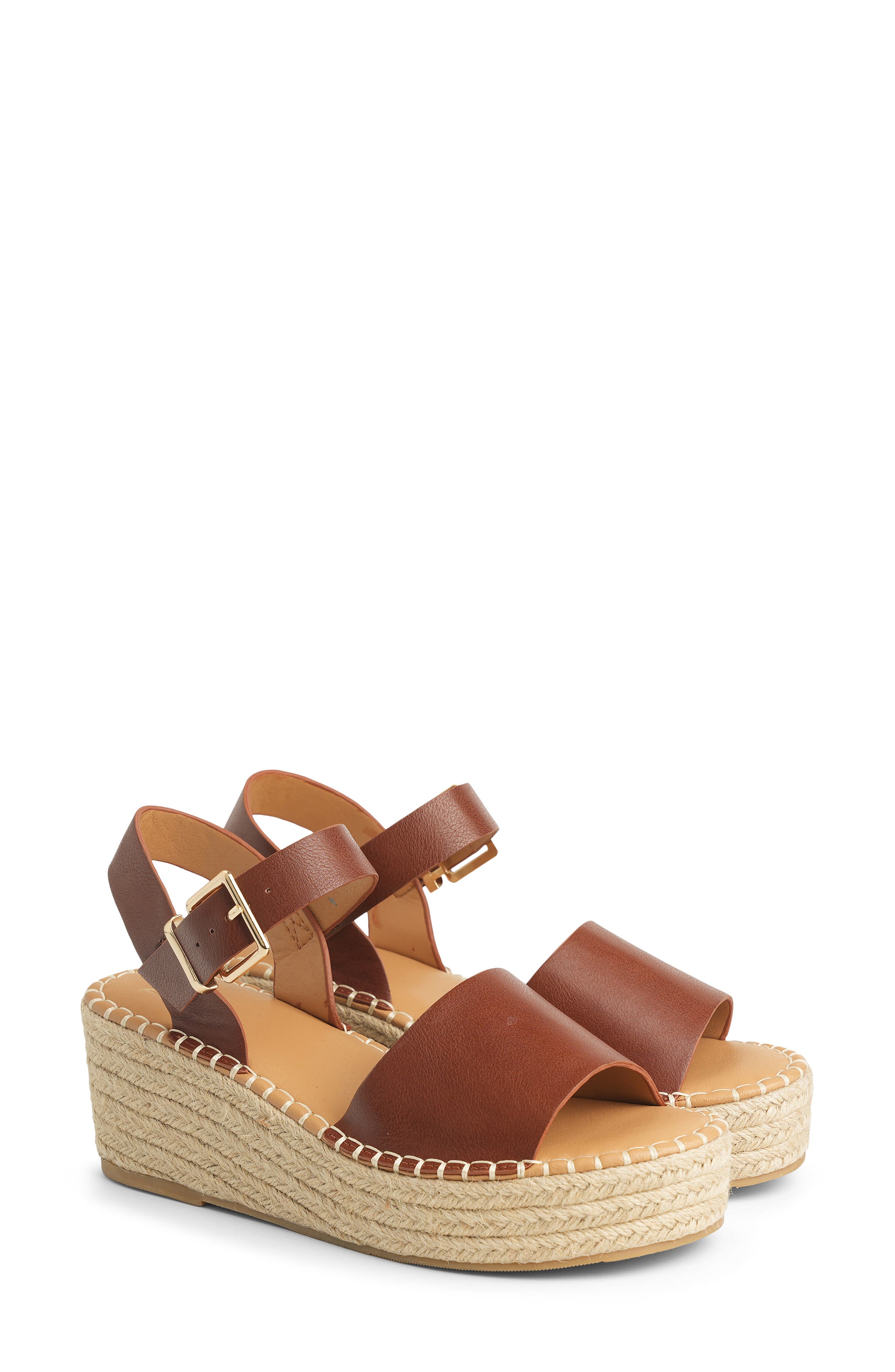 Elandra Espadrille Sandal, Alternate, color, COGNAC