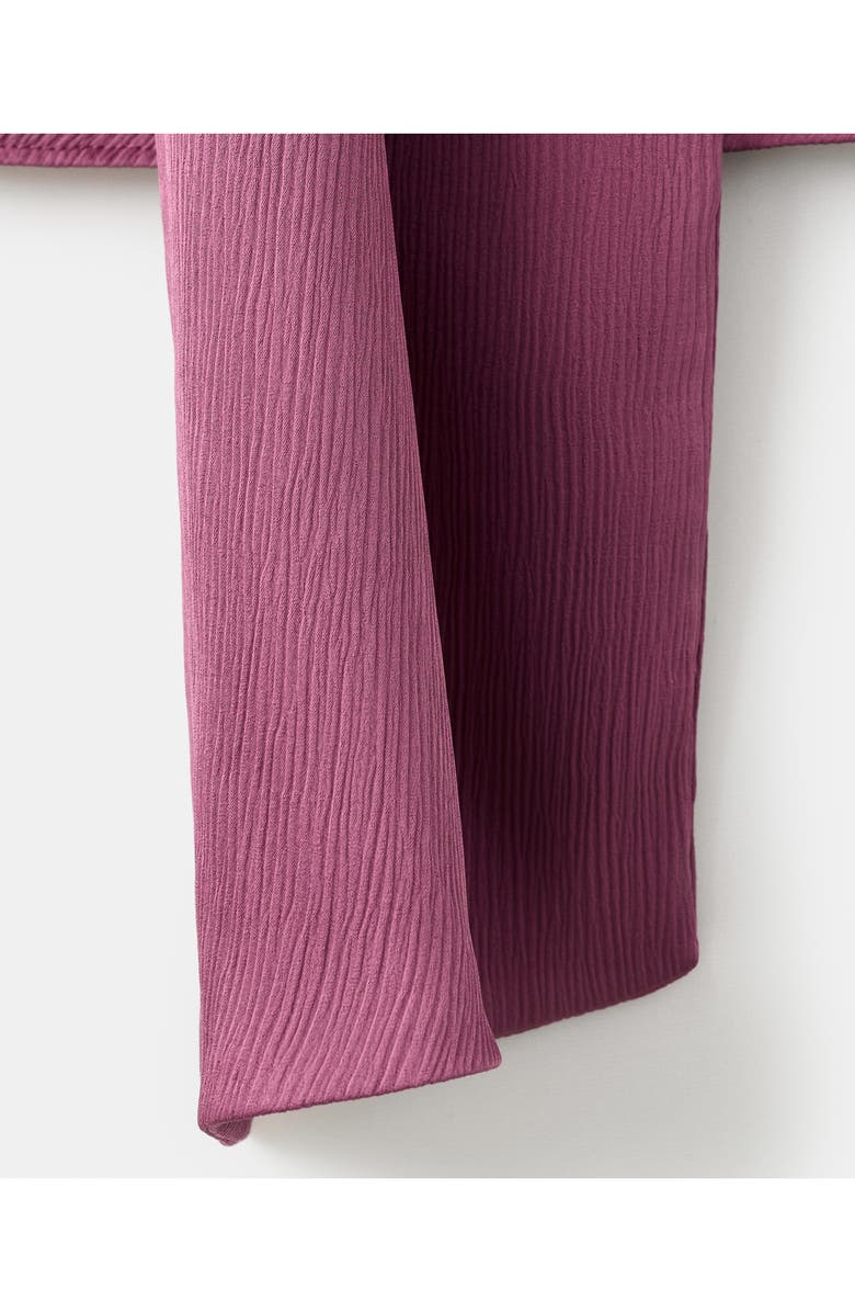 MANGO Scarf Crinkle Satin Top, Alternate, color, Light/ Pastel Purple