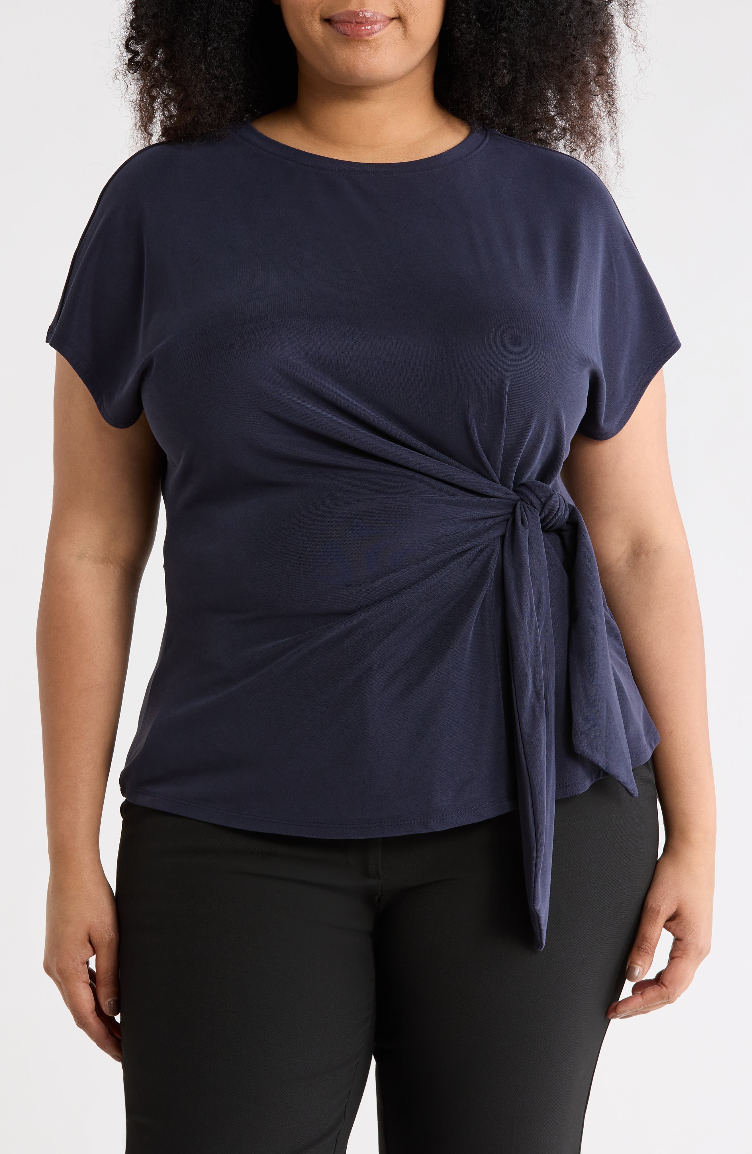 Short Sleeve Tie Detail Top - image 3