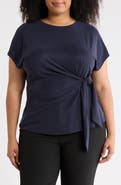 NORDSTROM RACK Short Sleeve Tie Detail Top
