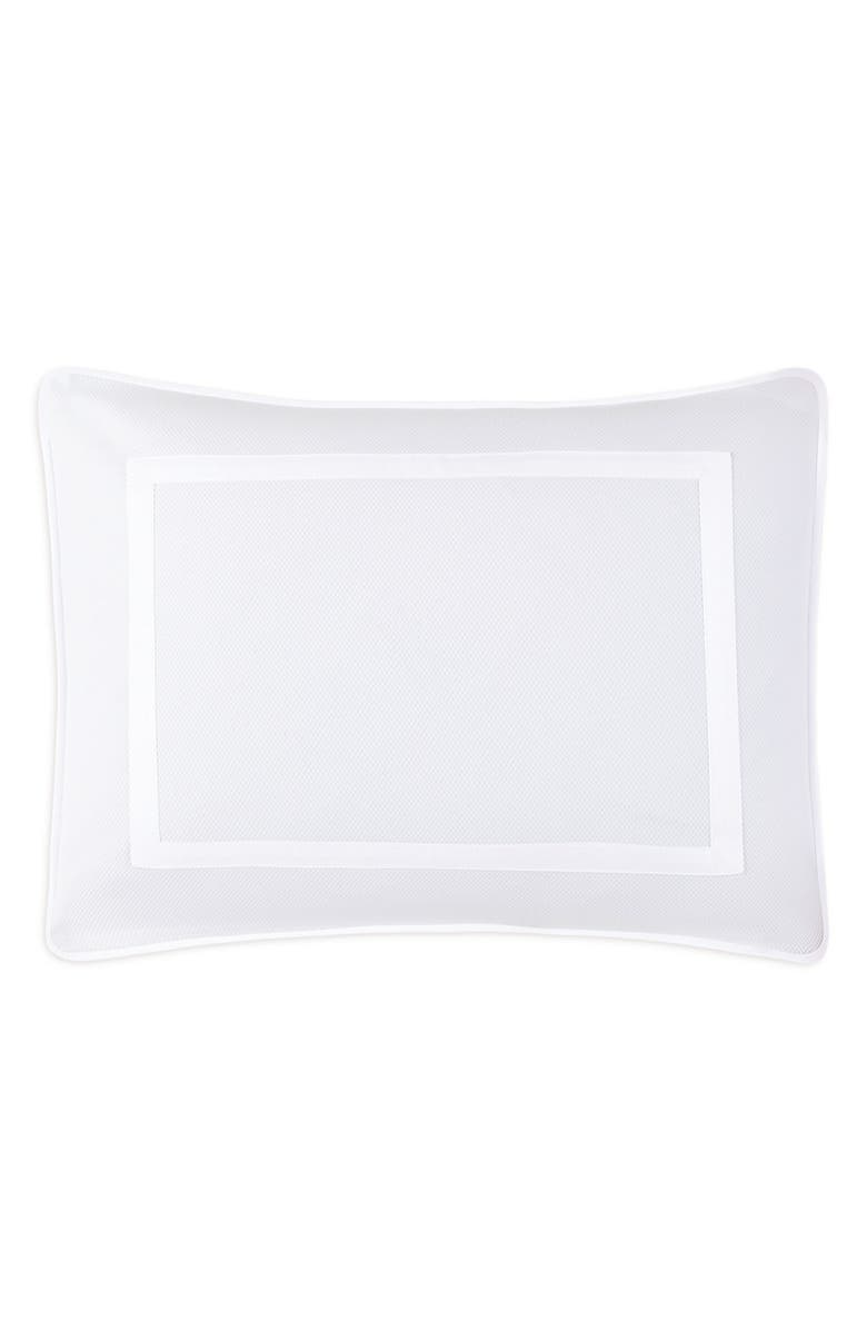 Matouk Louise Piqué Boudoir Pillow Sham, Main, color, White