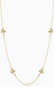 Oradina 14K Yellow Gold Street Star Necklace