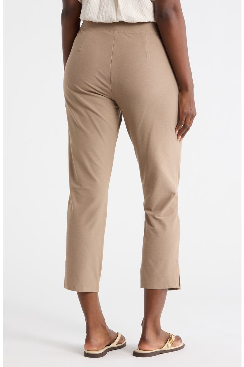 High Waist Slim Crop Pants, Alternate, color, COCOA