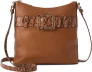 Brahmin Katie Croc Embossed Leather Crossbody Bag